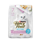 Fancy Feast kitten dry food with chicken and turkey in a bowl for a craving-worthy meal.