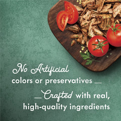 Fancy Feast Medleys shredded beef ragu 3 oz can emphasizes tender shredded texture.
