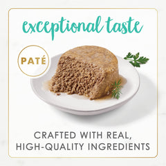 Fancy Feast Ocean Whitefish Pate pull-tab can opened for easy feeding.
