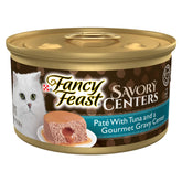 Fancy Feast Savory Centers tuna pate dual texture for adult cats.