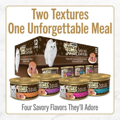 Fancy Feast Savory Centers tuna pate with gravy center offers premium flavor.