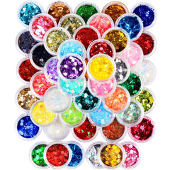 Fandamei 48-color glitter set displayed for versatile crafts