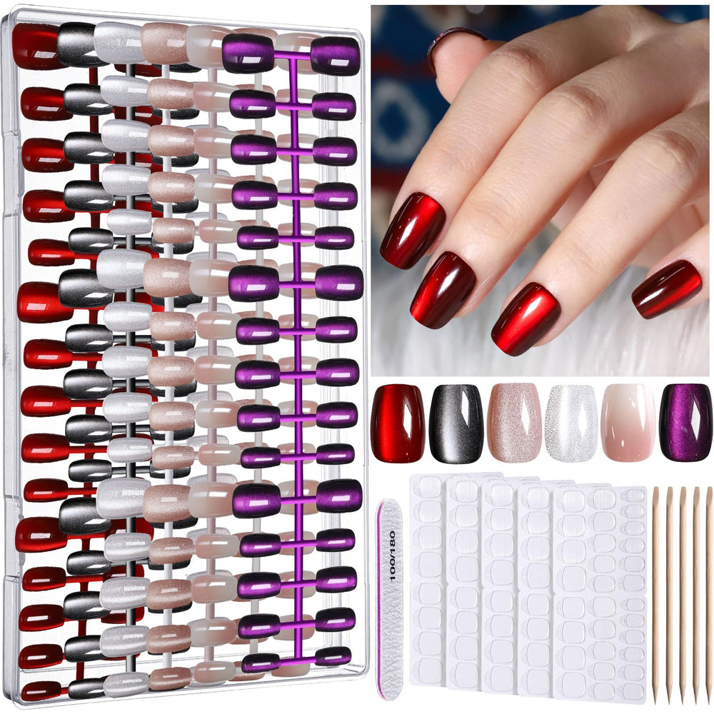 Fandamei Cat Eye Nails kit box with 6 colors for at-home salon-quality manicure.