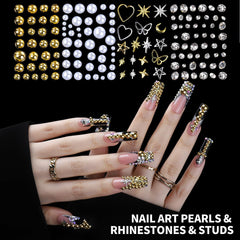 Fandamei flatback pearls and AB sequins in white-pink tones for radiant shine.