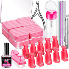 Fandamei gel nail remover tools kit with clips and wipes for gel removal