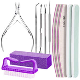 FANDAMEI manicure kit contents for precise filing with 100/180 grit files