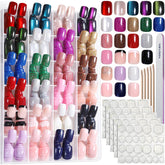 Fandamei press-on nails kit with 24 colors for quick at-home manicures