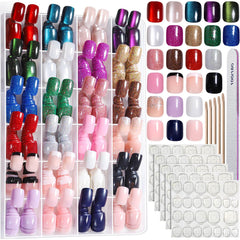 Fandamei press-on nails kit with 24 colors for quick at-home manicures