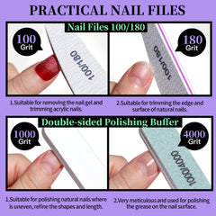 FANDAMEI purple buffer block and polishing files for a smooth finish