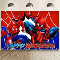 Fantarea spider birthday banner 5x3ft creates a vibrant party backdrop.