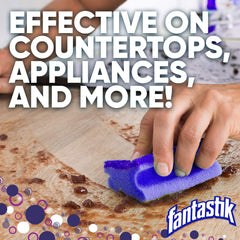 Fantastik bottle beside sink demonstrates versatile kitchen cleaning