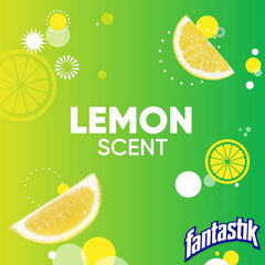 Fantastik all-purpose cleaner trigger lemon kitchen surface image illustrating deodorizing freshness.