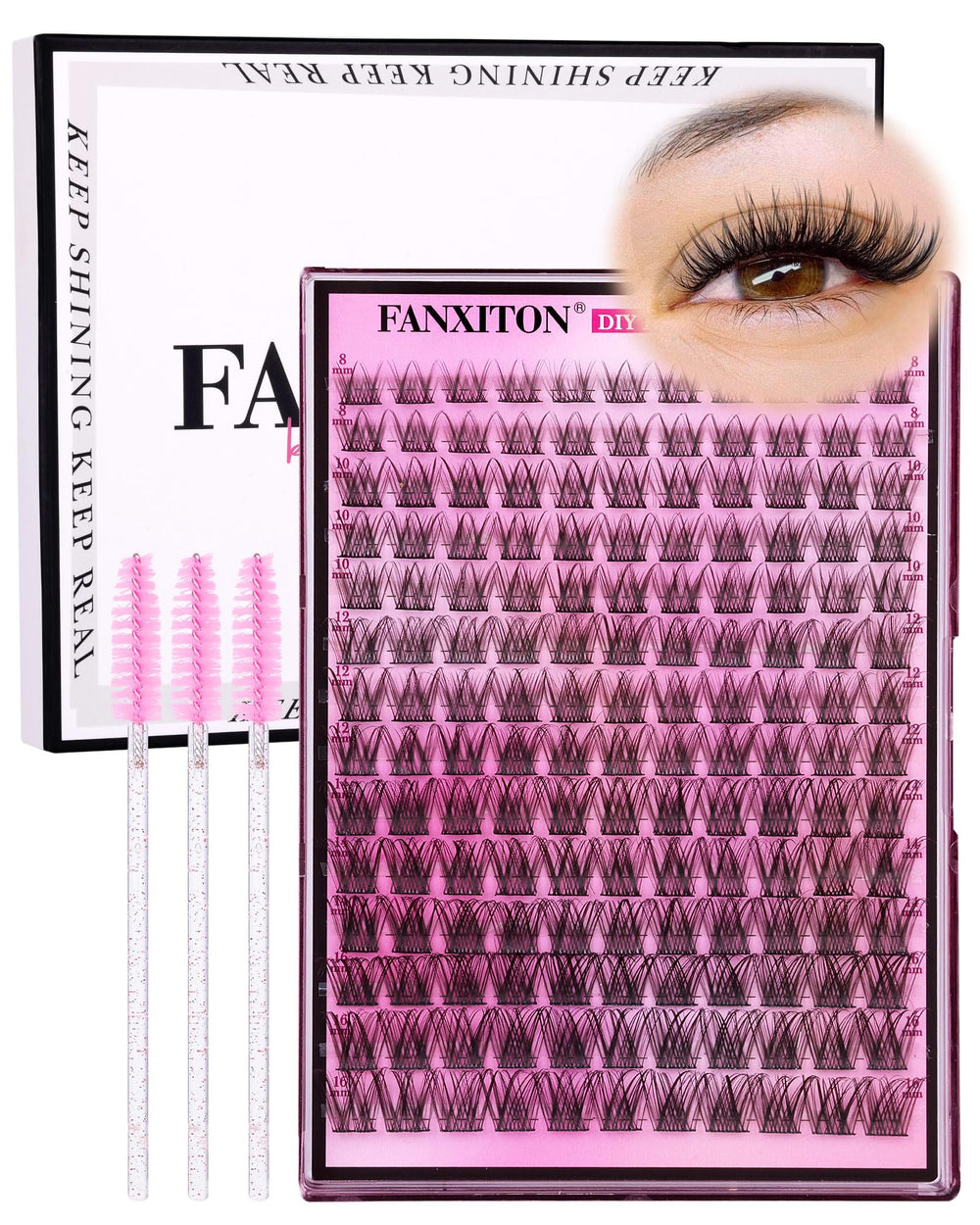 FANXITON lash clusters varying lengths offer subtle to dramatic enhancement