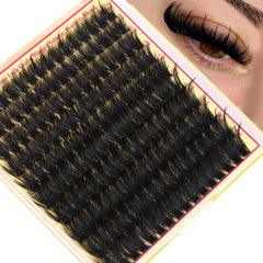 FANXITON Volume Lash Clusters 200D deliver feather-light fullness for everyday lashes