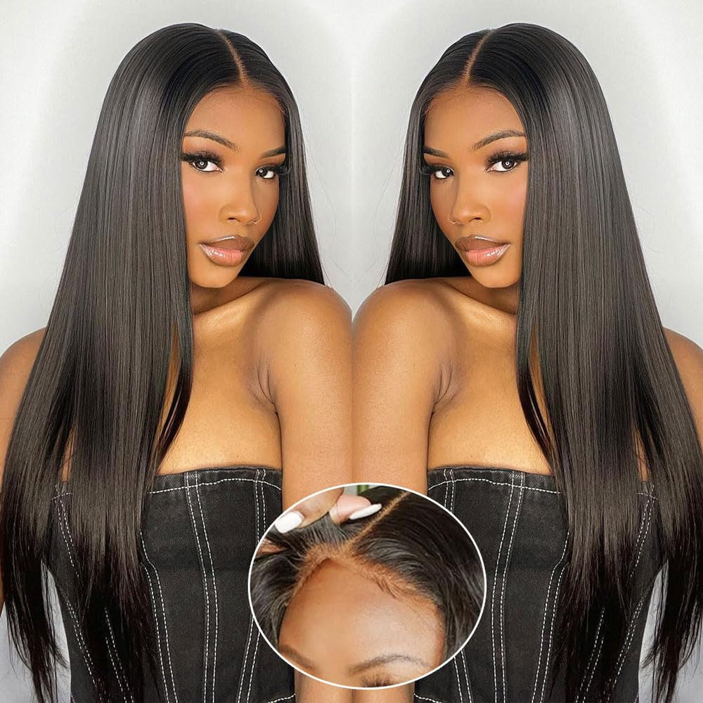 Farblick Wear and Go glueless wig front view with natural hairline for quick styling