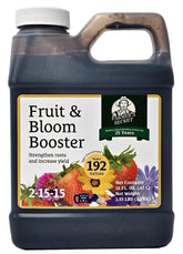 Farmer's Secret fruit bloom booster bottle pour boosts nutrient delivery for thriving yields.