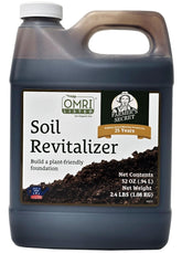 Farmer's Secret Soil Revitalizer bottle front promotes healthier soil through organic humic acids.