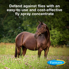 Measuring cup shows Farnam Repel-Xpe concentrate for precise dilution