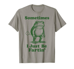 Fart Farting Frog T-Shirt featuring humorous frog design for everyday wear.