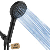 FASDUNT handheld shower head with 5 spray modes for a tailored cleanse.