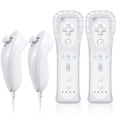 FASIGO remote controller with nunchuck bundle for Wii/Wii U enhances family game nights