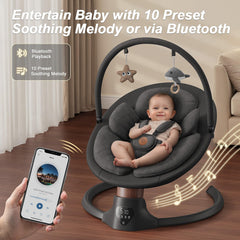 FasonBaby swing with Bluetooth for convenient playback on the go