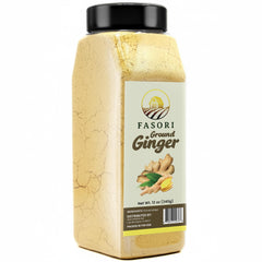 Fasori Ground Ginger Powder jar for easy flavor enhancement in cooking.
