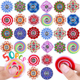Fasray 50-pack fidget spinner with 12 colorful patterns for calm focus.
