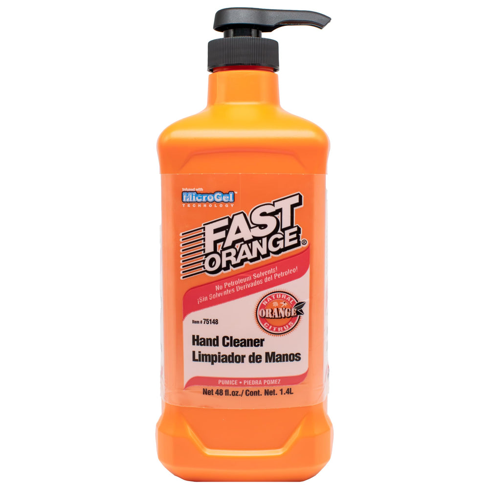 Fast Orange 25148 pumice lotion hand cleaner pours with citrus power to tackle tough grease.