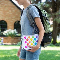 Durable ABS plastic frame supports long-lasting, safe play with Fat Brain Pops.