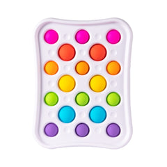 Fat Brain Toys Dimpl Pops push and pop bubbles for tactile exploration and focus.