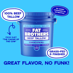 Perfect for high-heat frying and searing with Fat Brothers grass-fed tallow