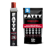 Fatty Meat Sticks Honey BBQ close-up highlights smoky flavor for on-the-go snacking.