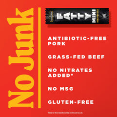 Fatty Mini Meat Sticks pork antibiotic-free – responsibly raised pork for clean snacking.