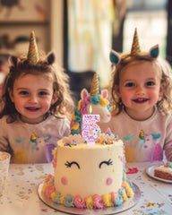 Fauaoy cake topper candles with holders for easy cake insertion.