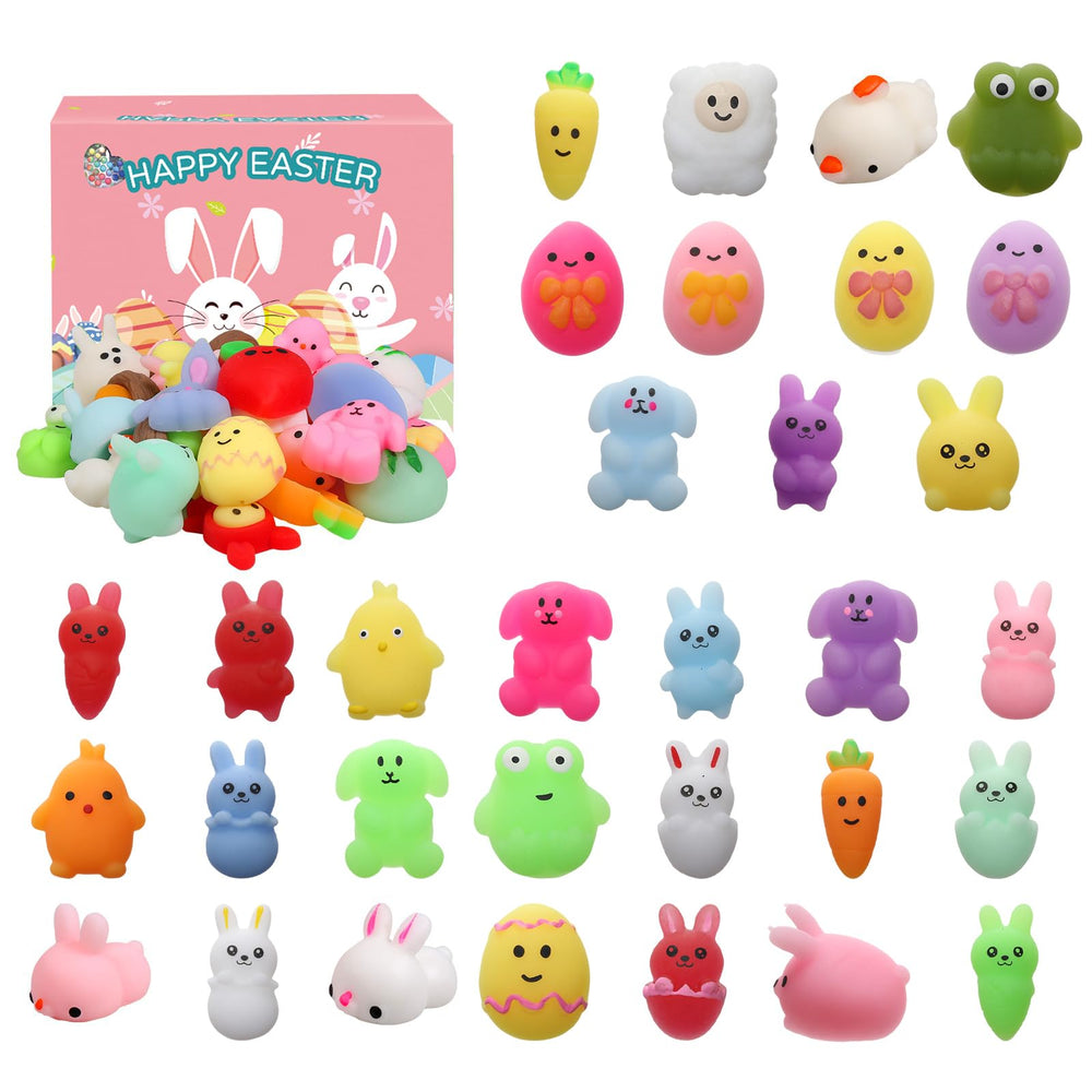FauKait Easter Mochi Squishy Toys packaging and storage box for easy gifting.