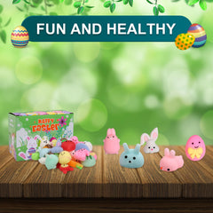 FauKait Easter Mochi Squishy Toys soft textures promote tactile fun and focus.