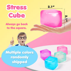 FauKait blue stress cube on desk, portable calm for travel.