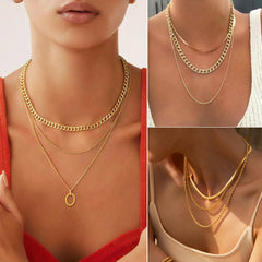 FAXHION 68-piece gold jewelry set bracelets—matches multiple outfits with lasting shine