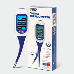 FDK thermometer with large LCD display for quick, easy fever readings