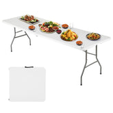 FDW 6FT folding table top provides a durable surface for meals