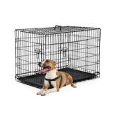 FDW dog crate with double doors for easy front access and safe locks.