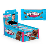 Feastables MrBeast box front with 24 bars, ideal for sharing and gifting
