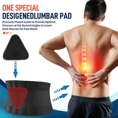 FEATOL back brace adjustable strap demonstrates customizable, secure fit.