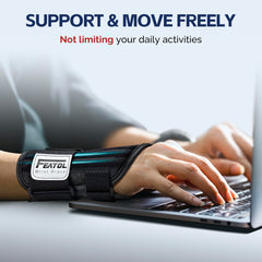 FEATOL ergonomic design provides secure, comfortable wrist alignment