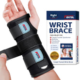 FEATOL wrist brace night support shows secure sleep posture and relief potential