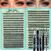FebFeb lash clusters kit with 640pcs for easy at-home lash styling.
