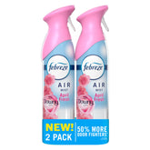 Febreze Air Mist bottle releasing Downy April Fresh scent for a clean room refresh.