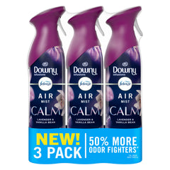 Febreze Air Mist Downy Calm bottle releasing soothing aroma to refresh any room.