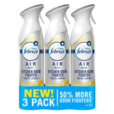 Febreze Air Mist kitchen odor fighter spray bottle tackling cooking smells.